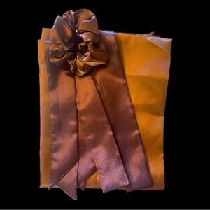 ALL BROWN Bundle: 2x Hi-Quality Luxe Twillies & Lg Handsewn Brown Satin Dustbag